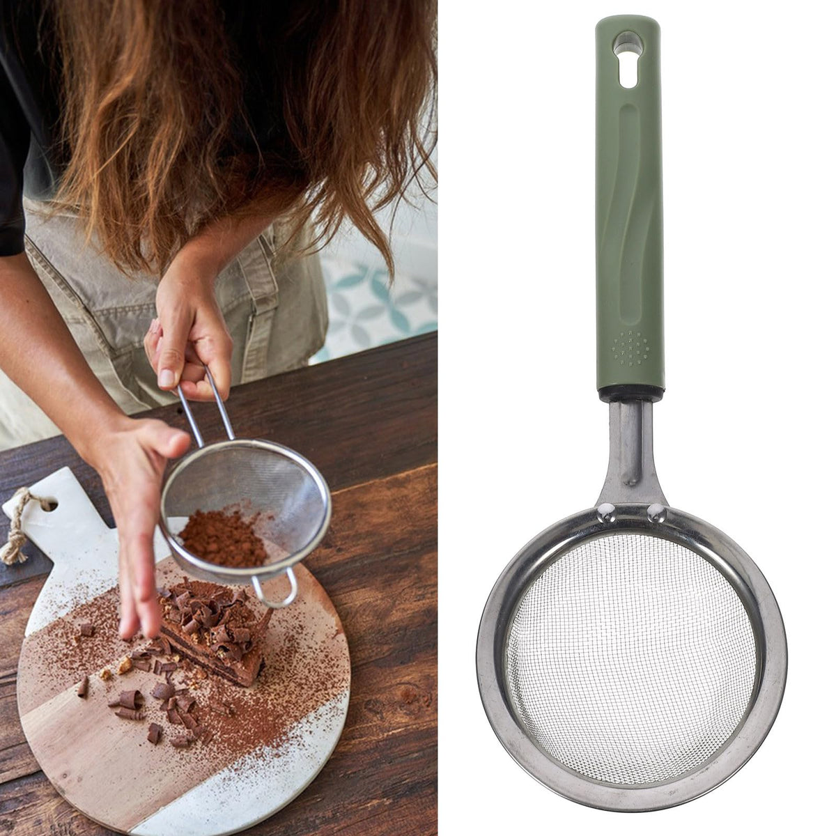 Stainless Steel Food Mesh Strainer with Handle D64088