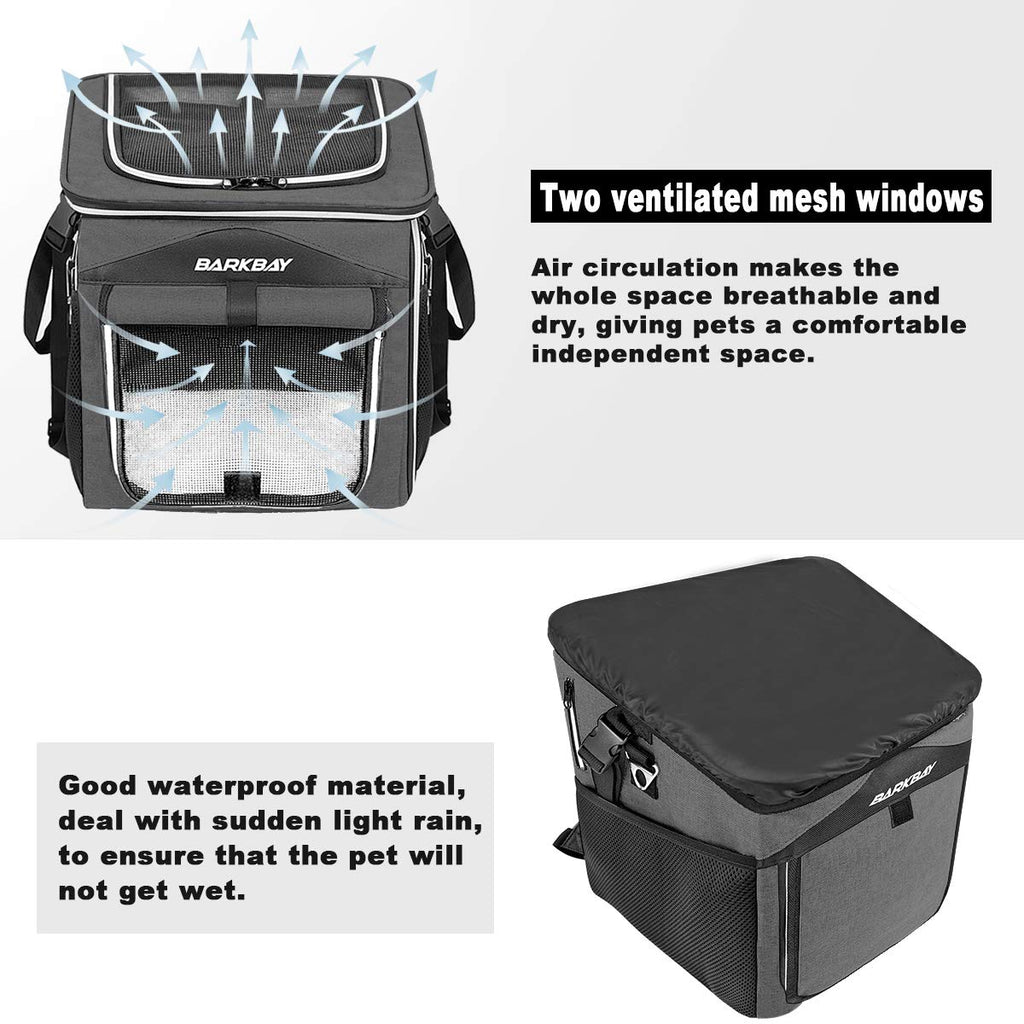 Foldable Soft-Sided Dog Bike Basket Carrier with 2 Open Doors Z918582