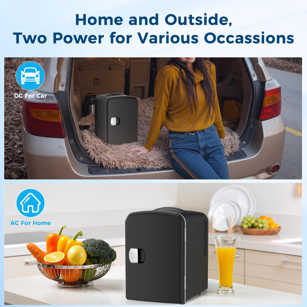 Black 4L Compact Mini Fridge Q769