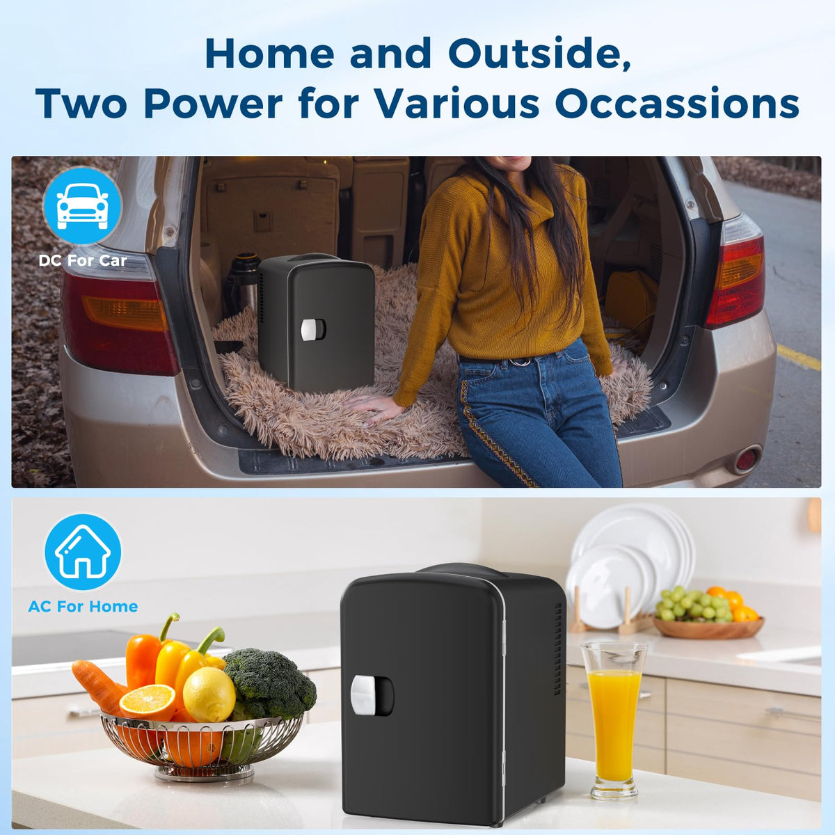 Black 4L Compact Mini Fridge Q769