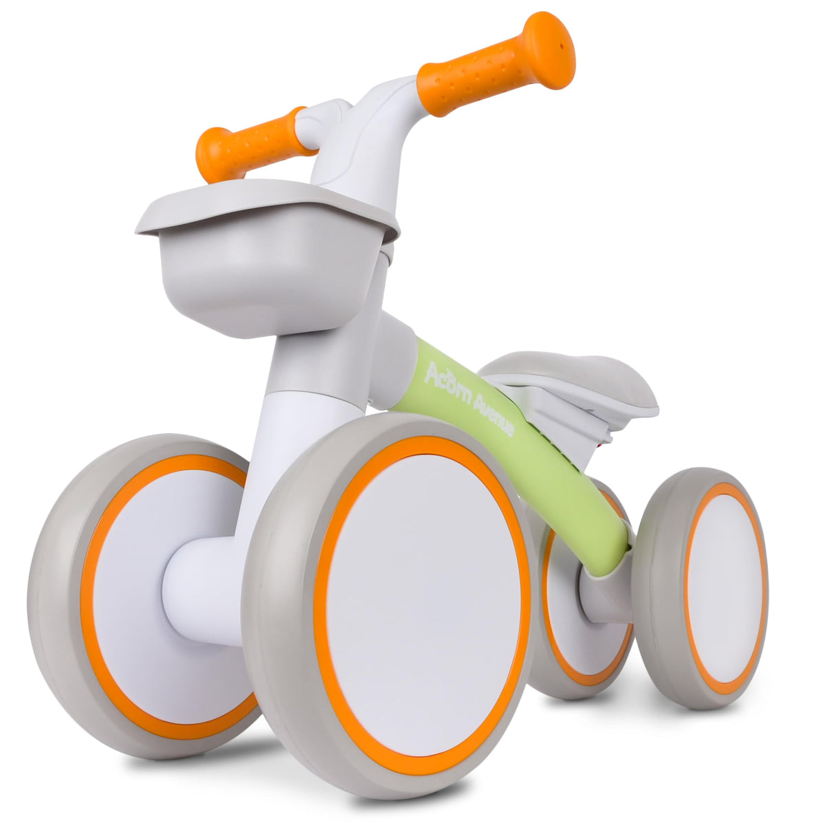 12-24 Month 4 Wheels Adjustable Seat Baby Balance Bike with Storage Basket I6805