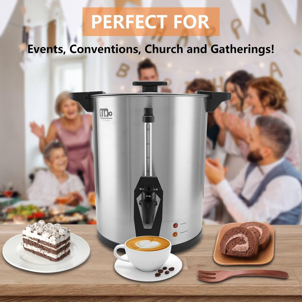 45 Cup 8L Commercial Coffee Urn 950W Hot Beverage Dispenser with Double Faucet L380