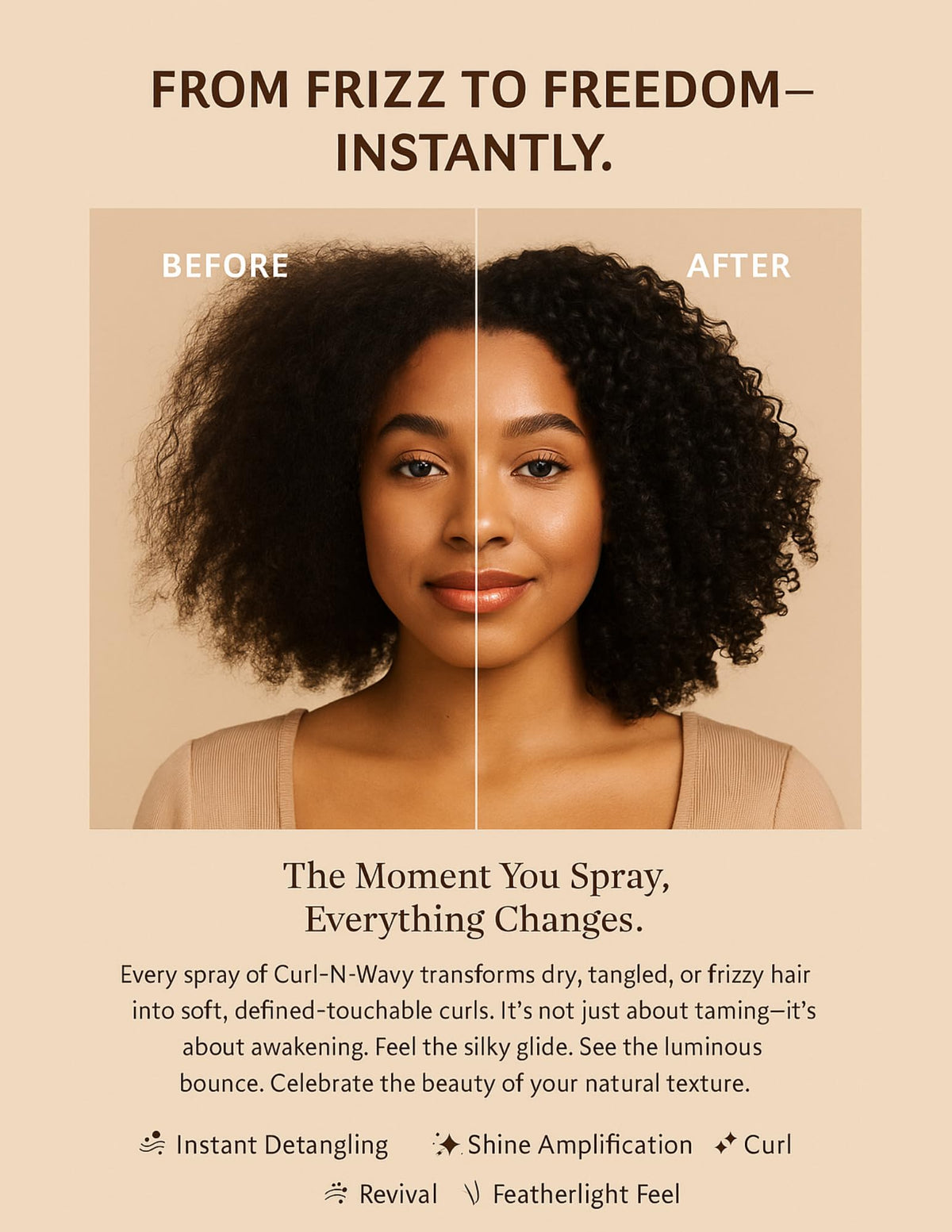 Natural Curl-N-Wavy 4-in-1 Hair Enhancer 10 OZ I262313