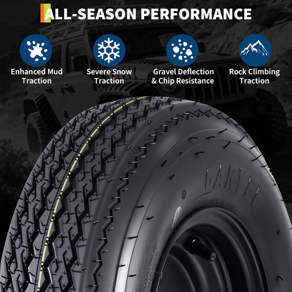 2-Pack 4.80-12 Trailer Tires with 12" Rims N512674