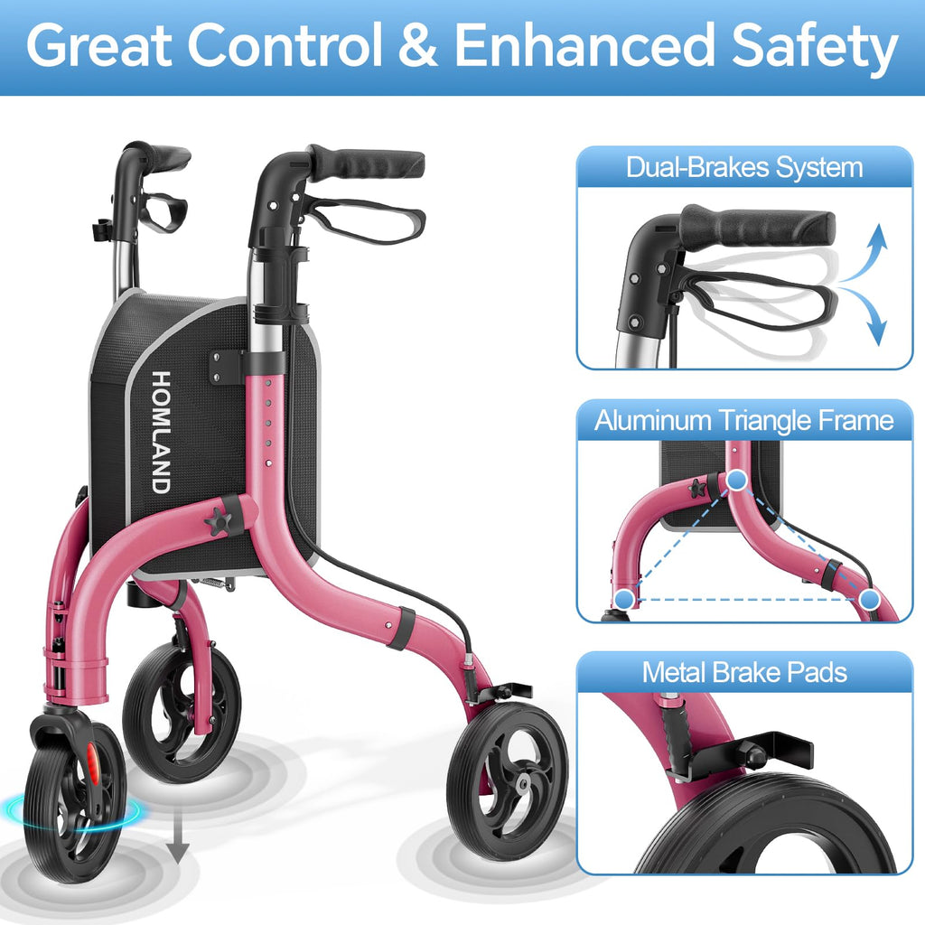 Foldable 3 Wheel Walkers J5846
