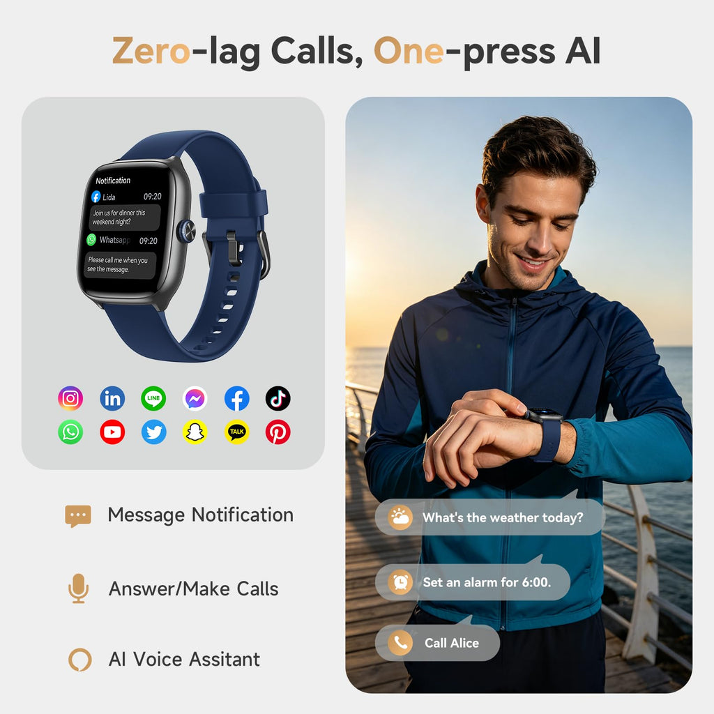Smart Watch 40mm 3 Bands Deep Blue N11112