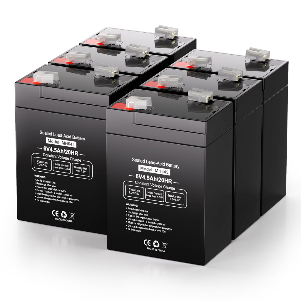 6V 4.5Ah Rechargeable SLA AGM Battery, 6 Pack Z587643