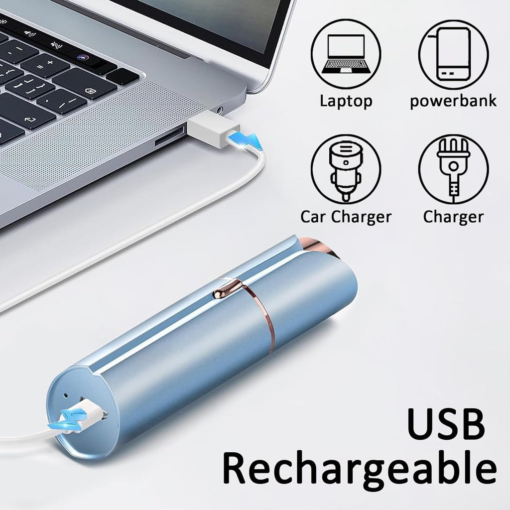 Facial Hair Removal USB Rechargeable 3 Replacement Heads W55343