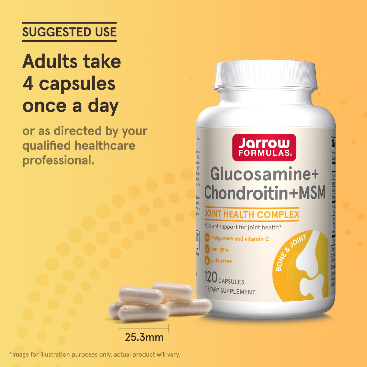 Glucosamine, Chondroitin, and MSM, 120 Capsules V64293