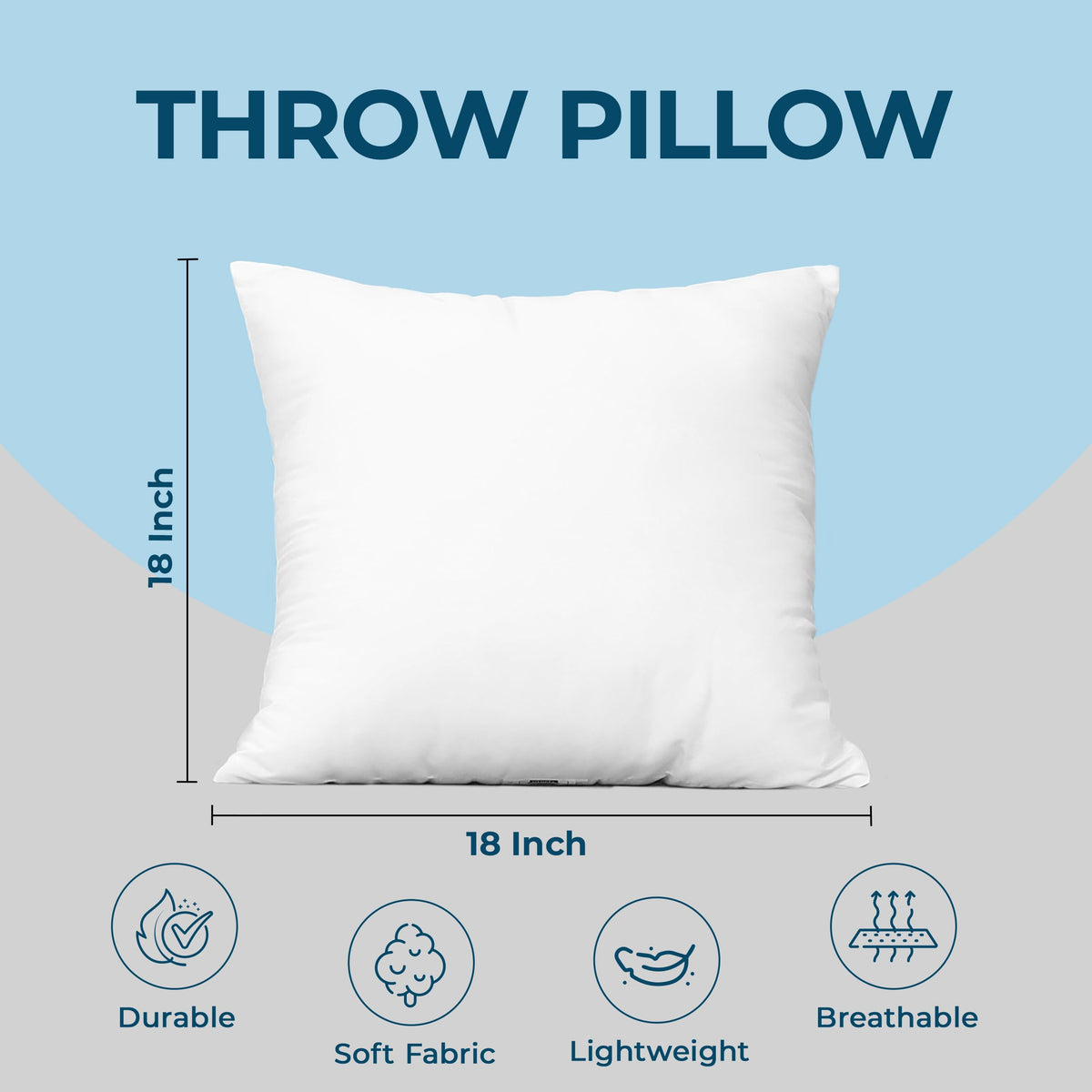 18x18 Decorative Pillow Inserts Set of 4 V22699