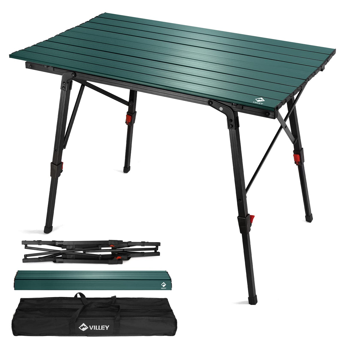 Portable Aluminum Camping Table with Adjustable Legs B7441