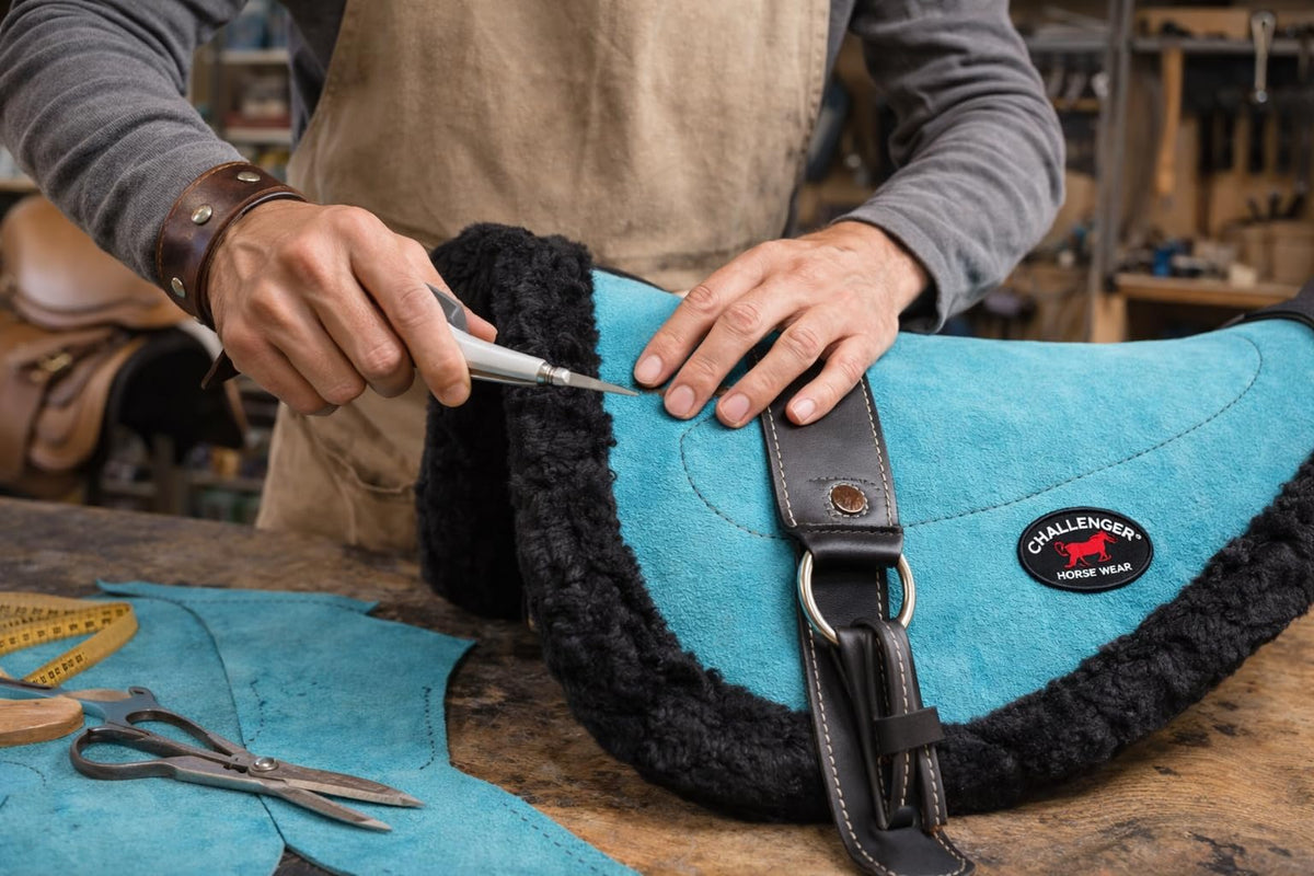 Turquoise Suede Leather Western Saddle Pad with Stirrups I167125
