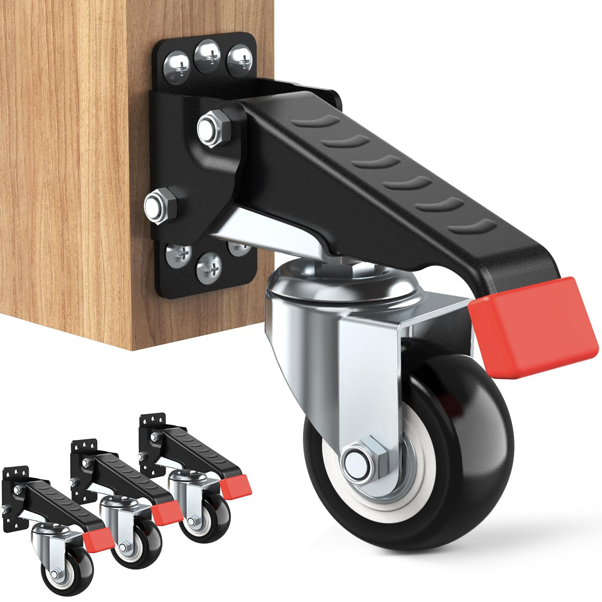 Workbench Casters kit 660 Lbs Retractable 4 Pack Y243455