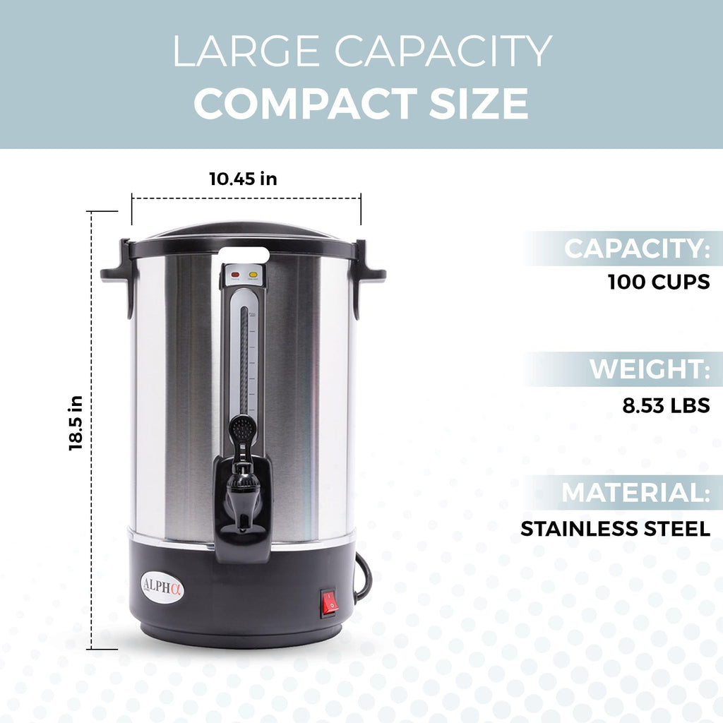 100 Cups Stainless Steel Electric Coffee Urn L9268