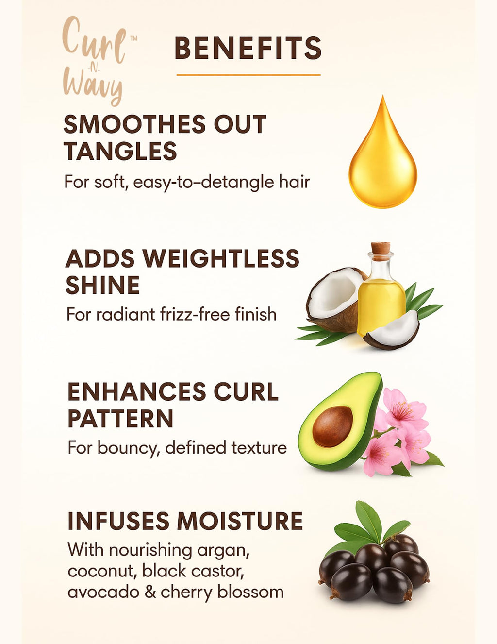 Natural Curl-N-Wavy 4-in-1 Hair Enhancer 10 OZ I262313