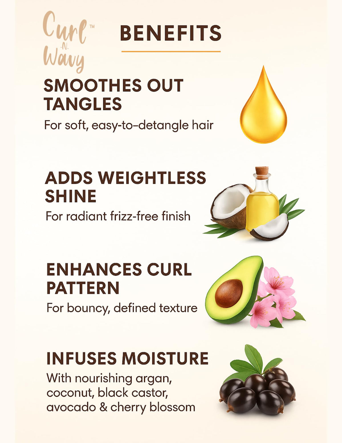 Natural Curl-N-Wavy 4-in-1 Hair Enhancer 10 OZ I262313