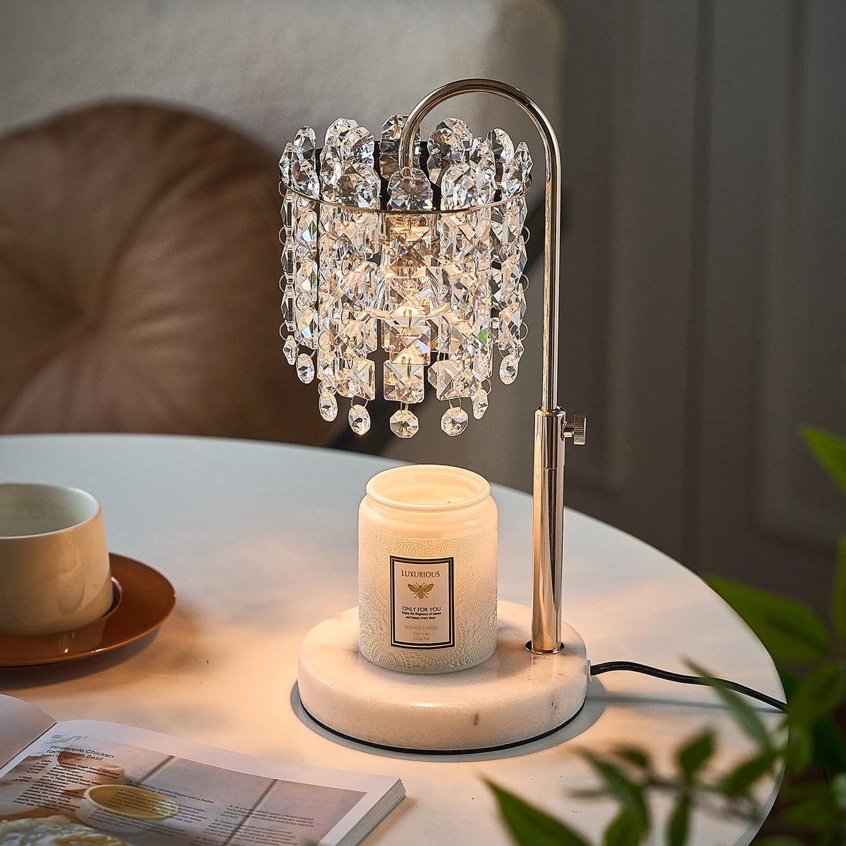 Candle Warmer Lamp with Timer Dimmer Adjustable Height O962678