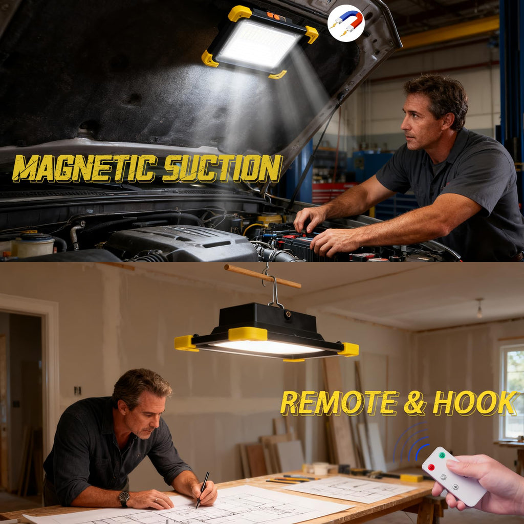 12000mAh Rechargeable Magnetic LED Work Light IP65 Waterproof 4 Modes Z585461