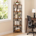 5-Tier Tall Corner Bookshelf with Metal Frame N842878