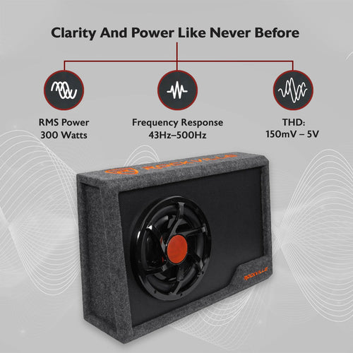 10" Powered Car Subwoofer with Enclosure W53986