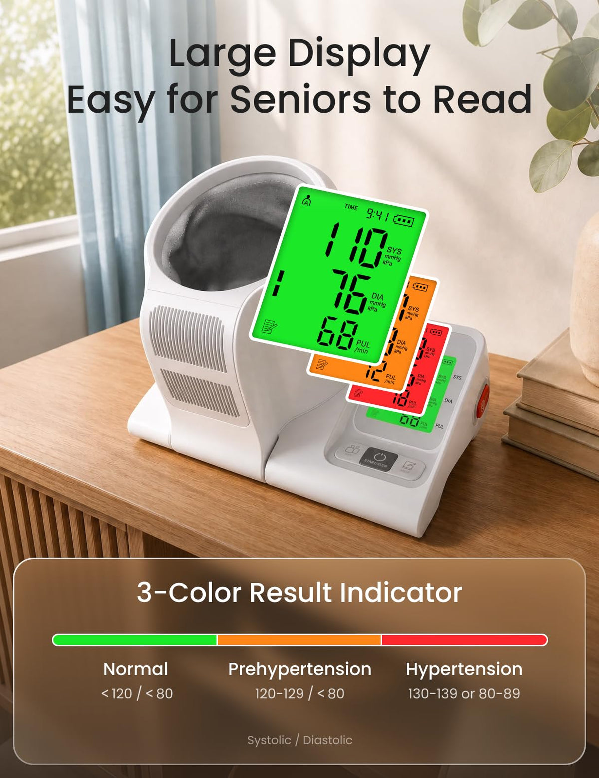 Automatic Upper Arm Blood Pressure Monitor with Barrel Cuff E45114