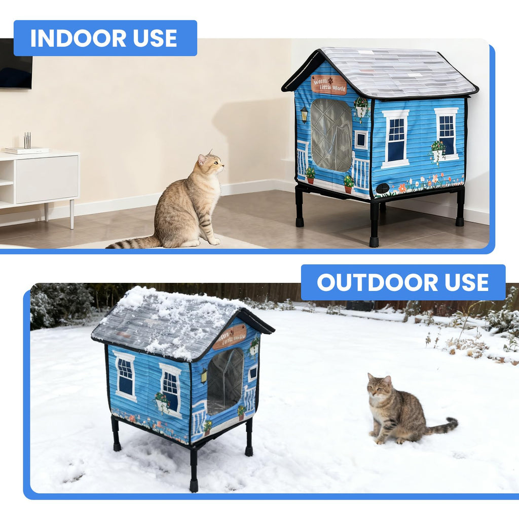Heated Cat House with Dual Escape Doors R346
