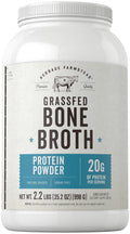 Grass Fed Bone Broth Protein Powder 35.2 oz 20g Protein Non-GMO Gluten Free V5882