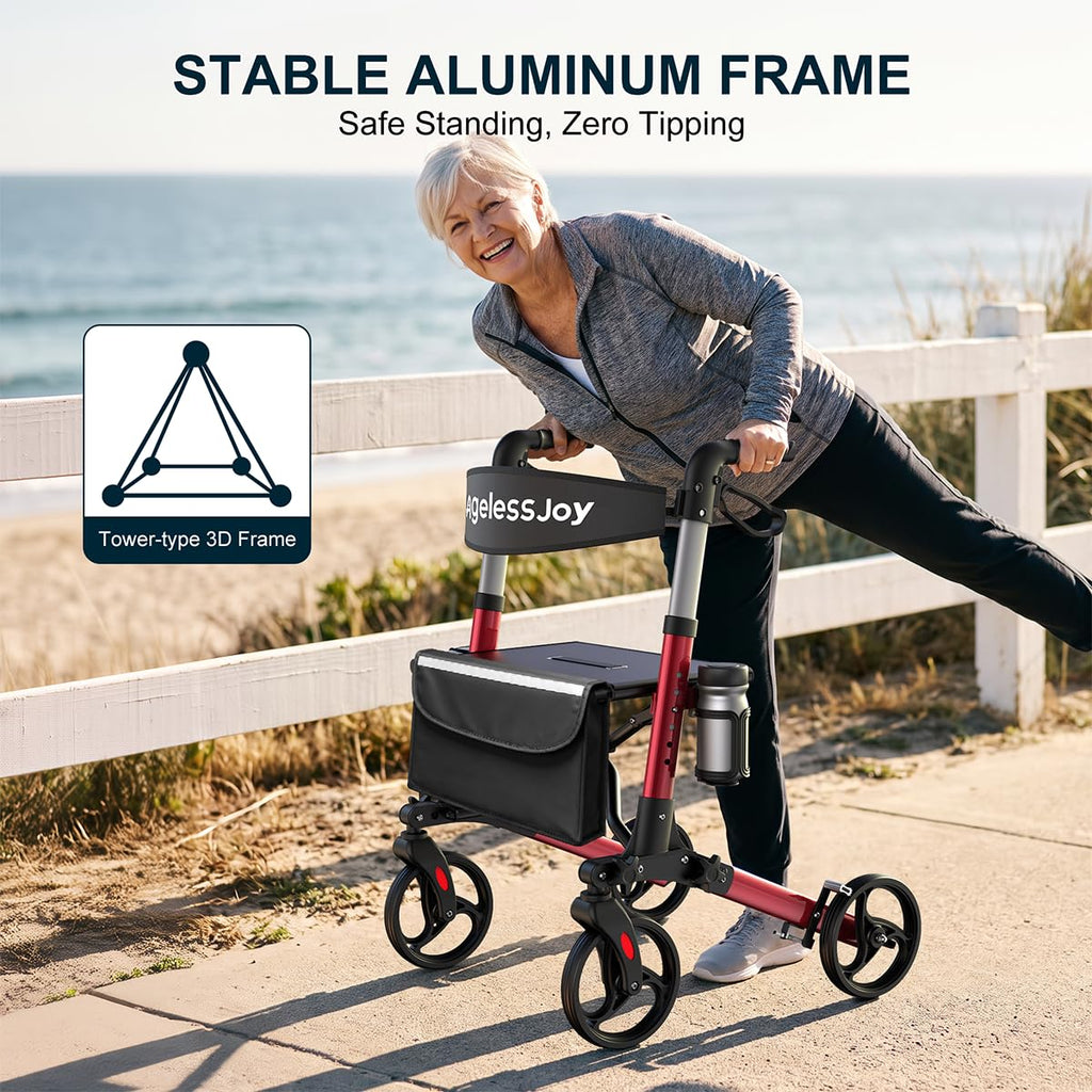 Foldable Rollator Walker with Seat T29212