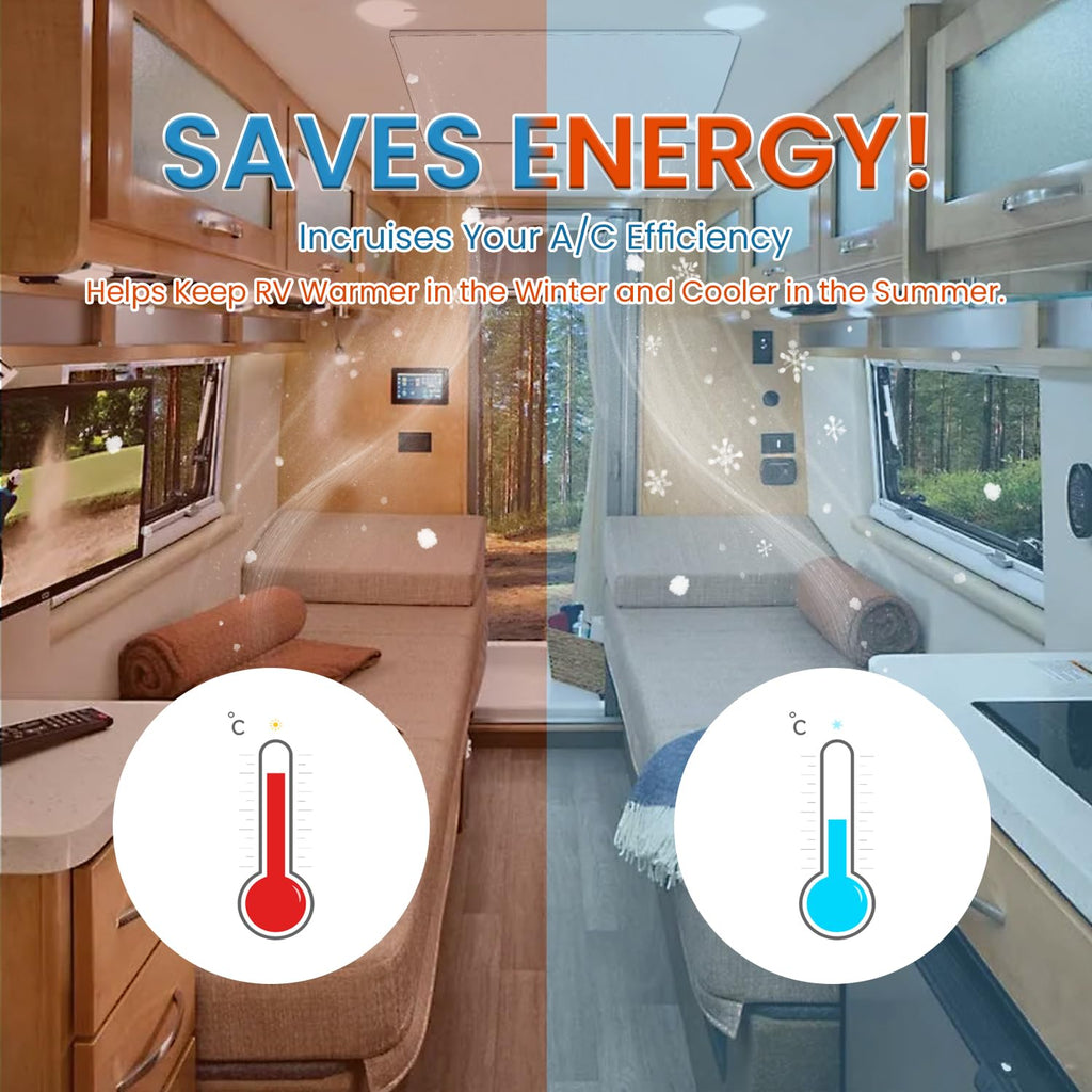 Waterproof Non Slip 14x14 In RV Vent Insulator and Camper Skylight Cover A556527