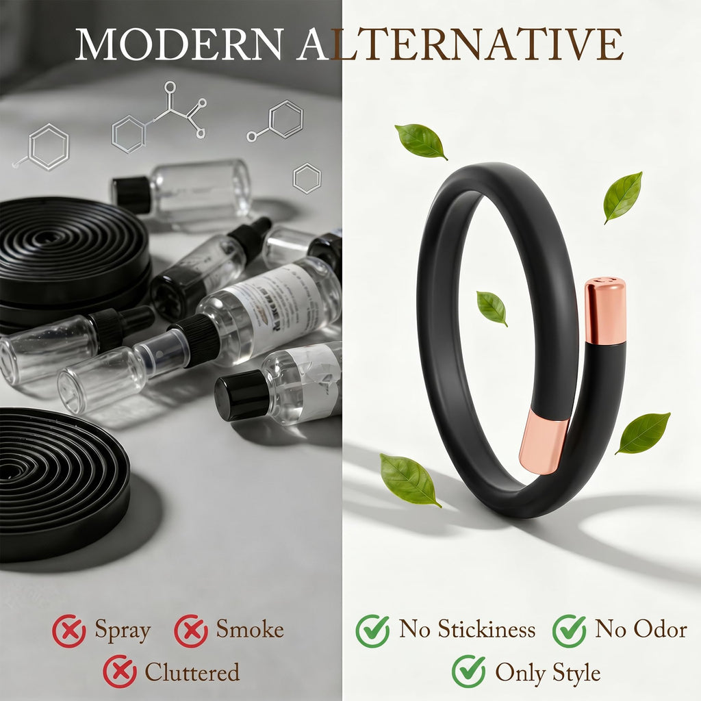 Black 4 Pack Mosquito Repellent Bracelets L676716