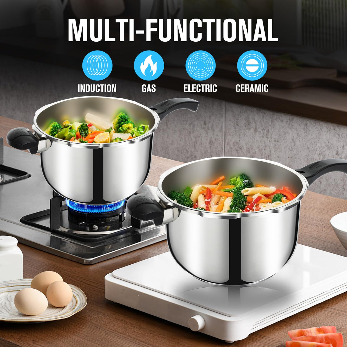 Stainless Steel 3 Quart Pressure Cooker M322