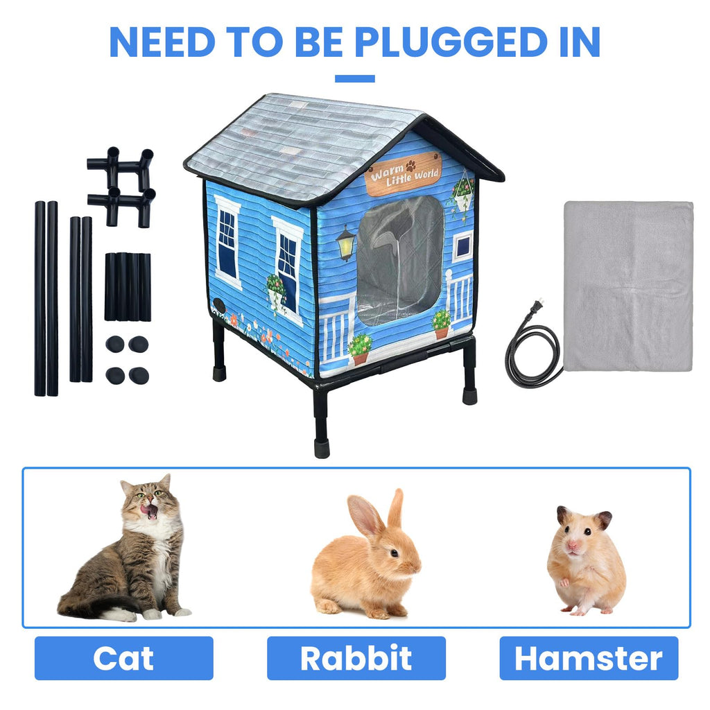 Heated Cat House with Dual Escape Doors R346