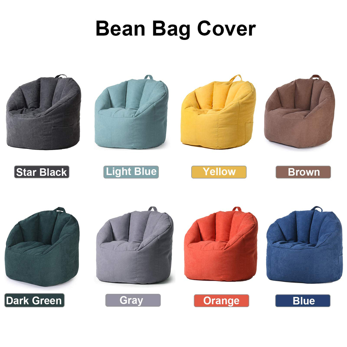 Cotton Velvet Large Bean Bag Chair Cover A932
