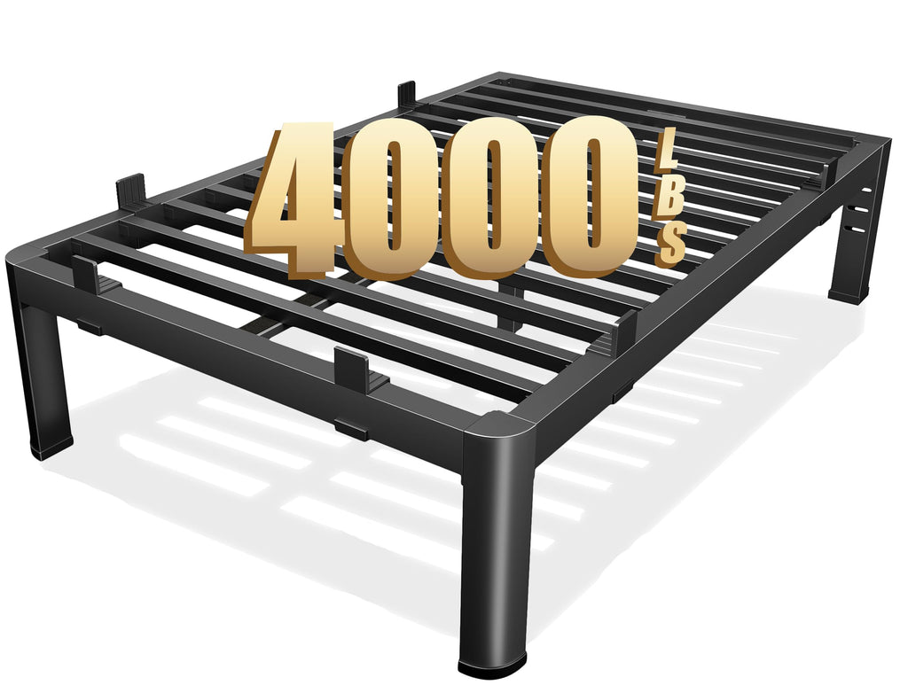 18 Inch Metal King Bed Frame with Steel Support V9695