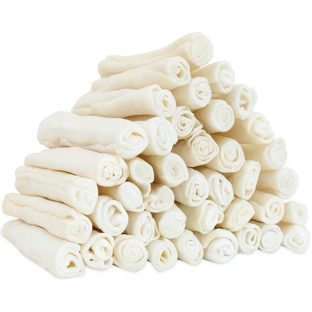 6Inch Natural Flavor Rawhide Rolls Dog Treats D9400
