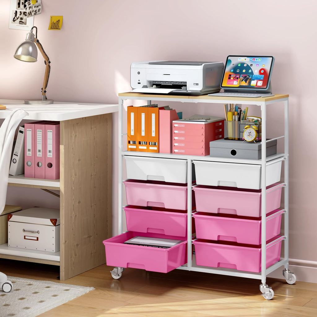Rolling Storage Cart with 8 Drawers X74188