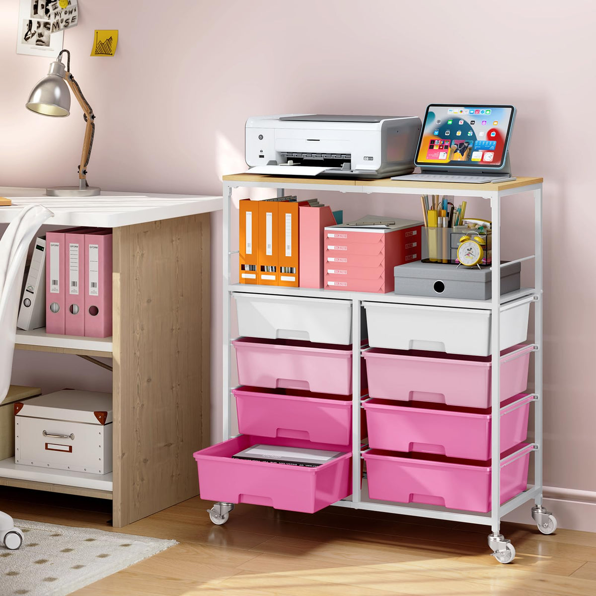 Rolling Storage Cart with 8 Drawers X74188