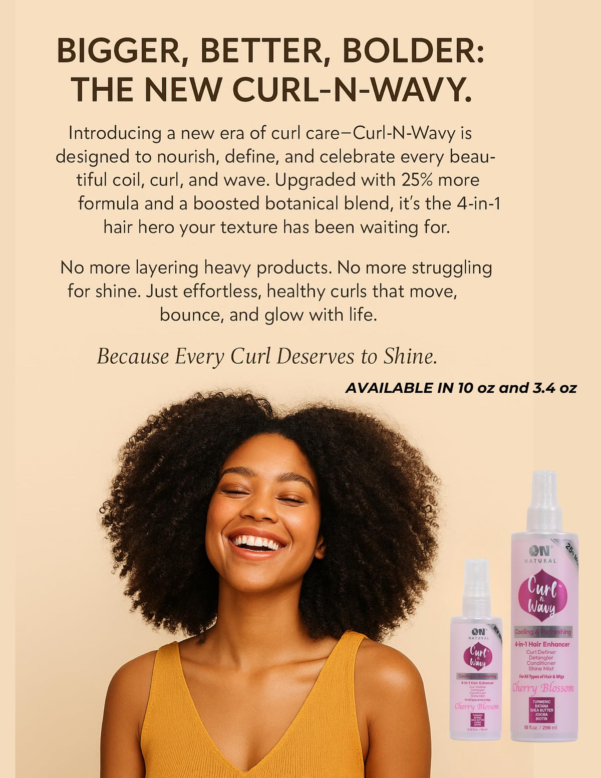 Natural Curl-N-Wavy 4-in-1 Hair Enhancer 10 OZ I262313