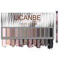 12 Color Neutral Matte Shimmer Eyeshadow Palette with Brush Y738