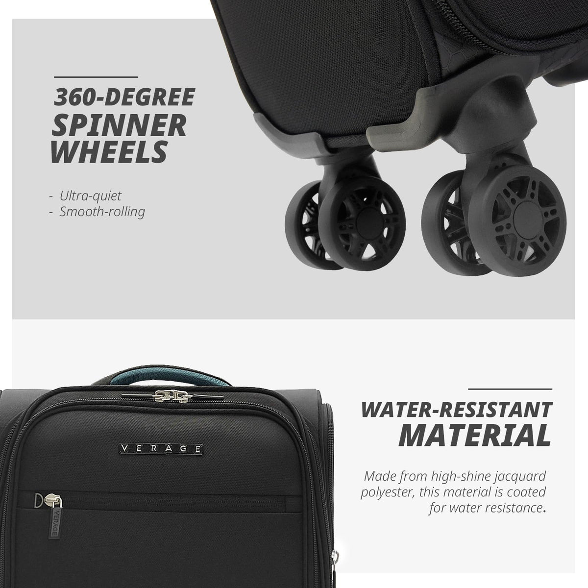 14 inch Black Softside Underseat Carry On Luggage with Wheels M81054