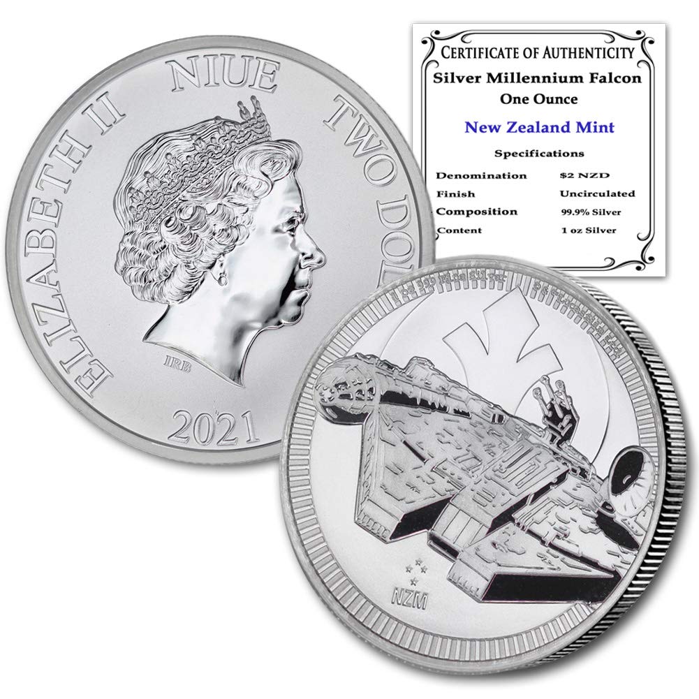 1 oz Silver Star Wars Millennium Falcon $2 I76739