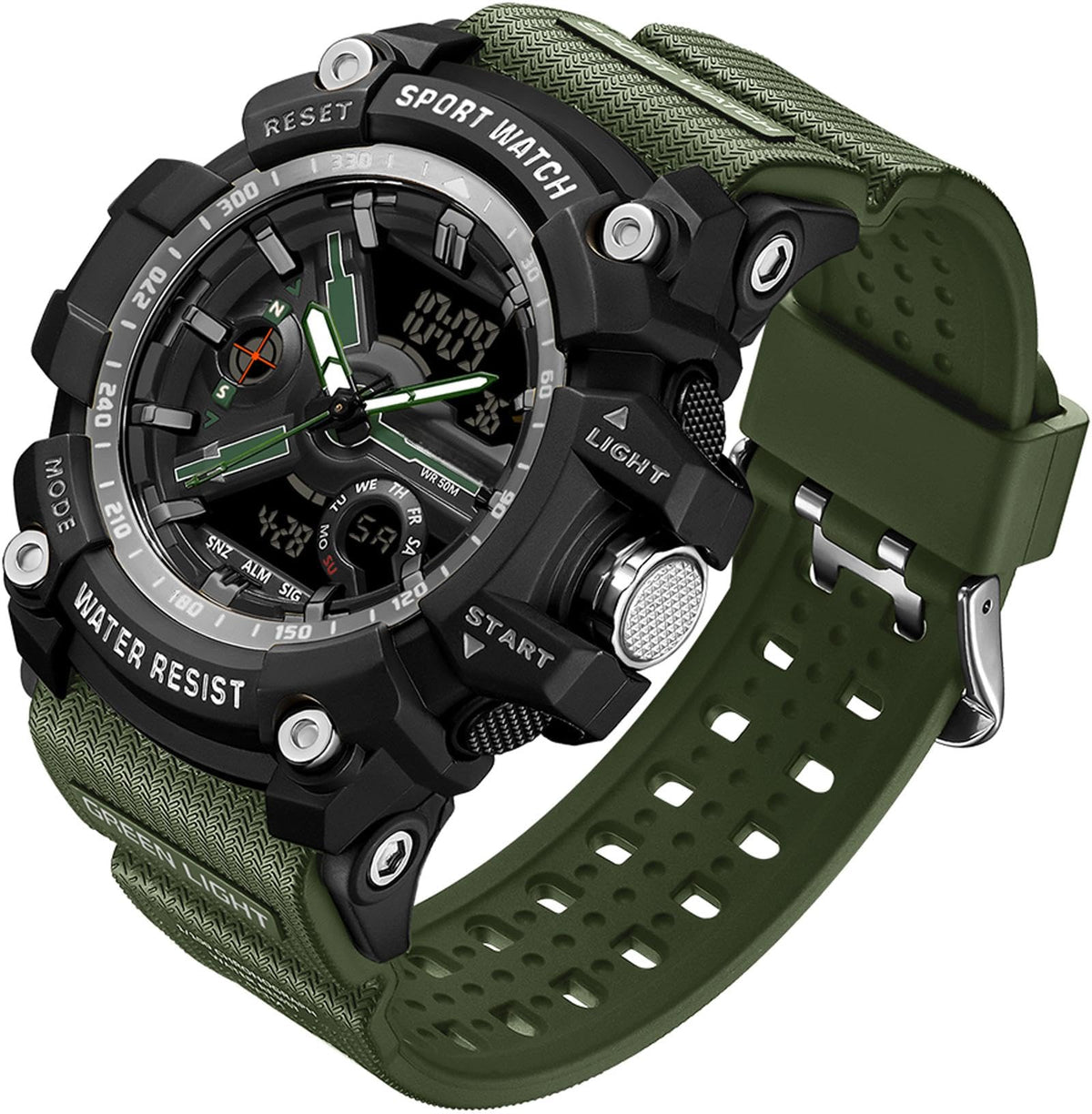 Waterproof Fluorescent Green Digital Watches D43889