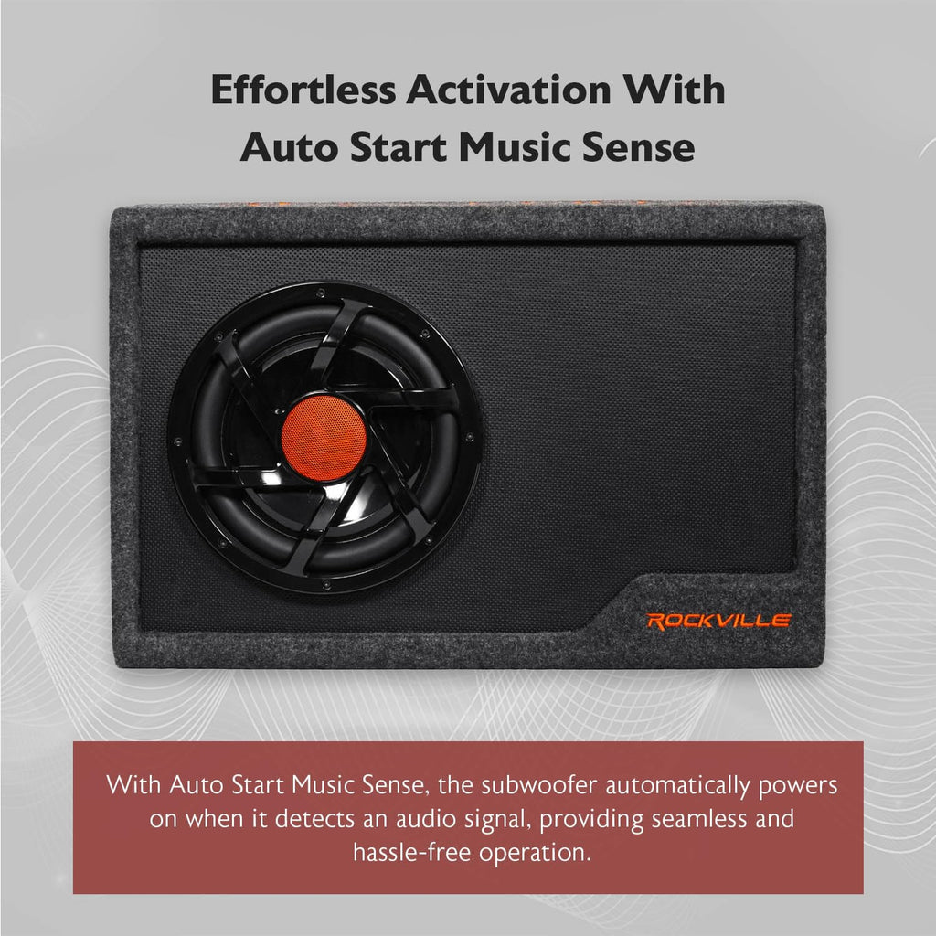 10" Powered Car Subwoofer with Enclosure W53986