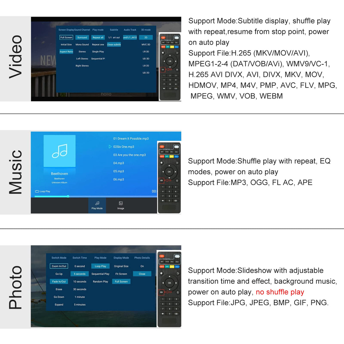 4K Media Player with Remote Control G54196