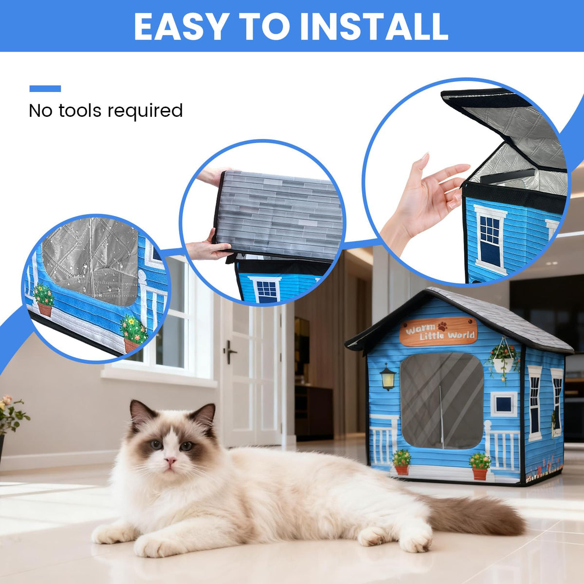 Heated Cat House with Dual Escape Doors R346