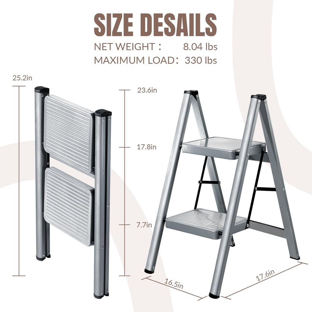 2 Step Steel Folding Step Stool B268