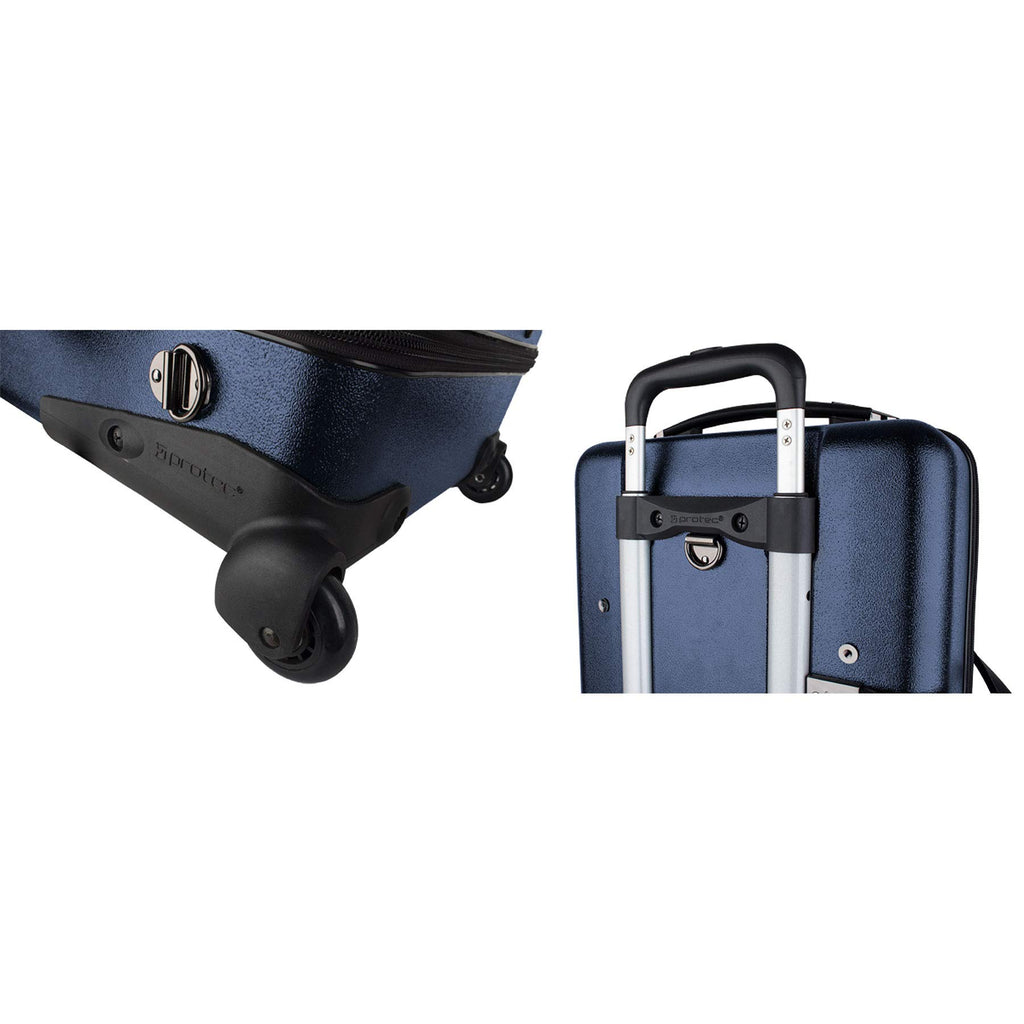 Blue Triple Trumpet Case with Wheels Q69536