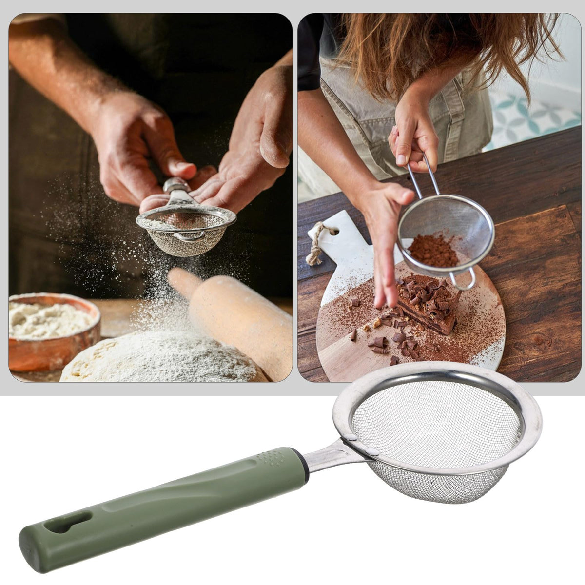 Stainless Steel Food Mesh Strainer with Handle D64088