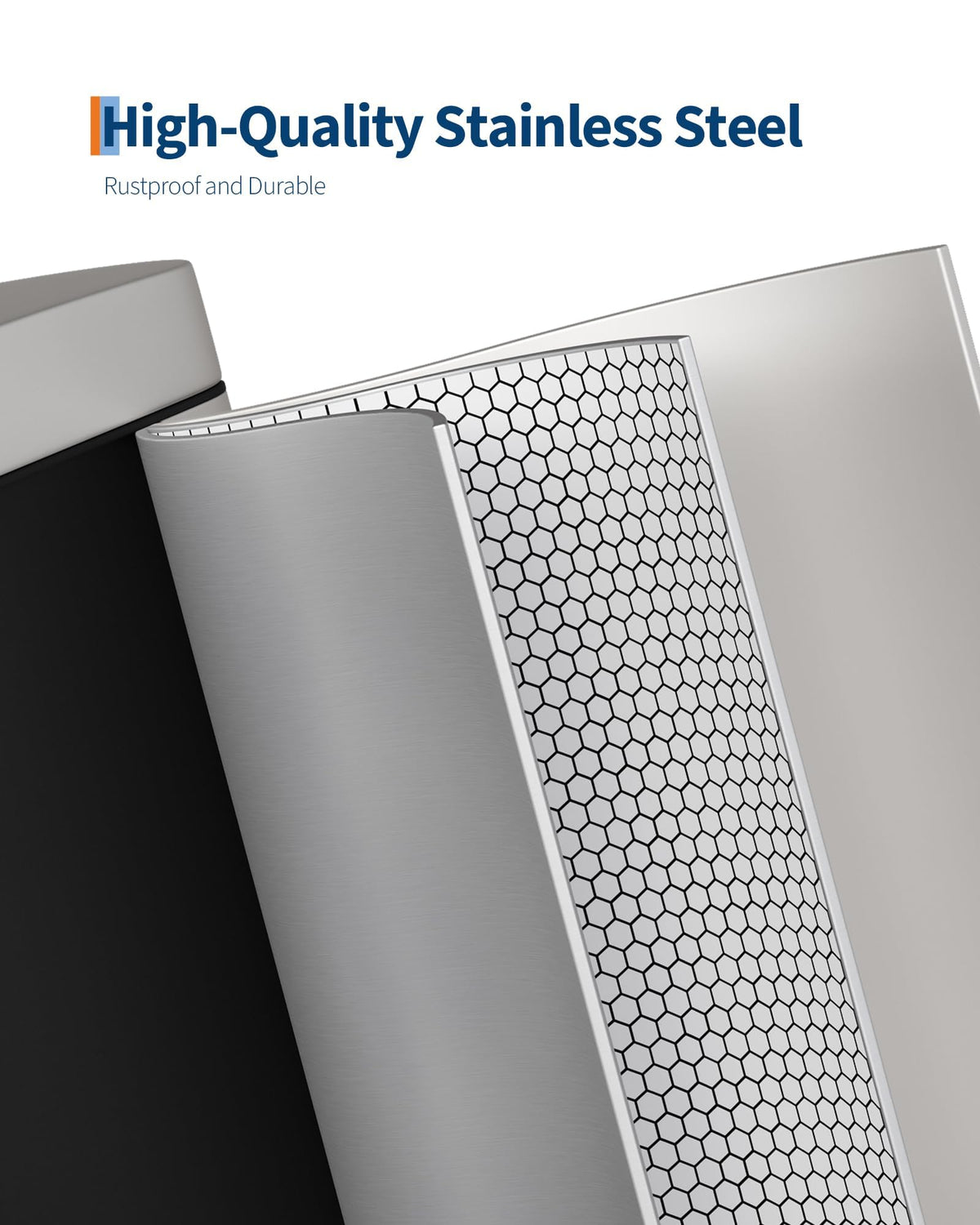 13.2 Gallon Stainless Steel Kitchen Trash Can O811