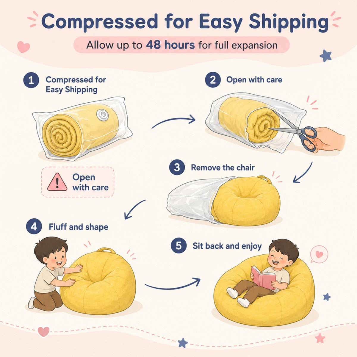 Small Yellow Bean Bag Chair G4718